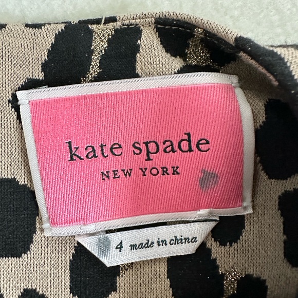 Kate Spade Women's Leopard Forest Feline Jacquard Fit and Flare Dress Size 4 - Picture 9 of 10